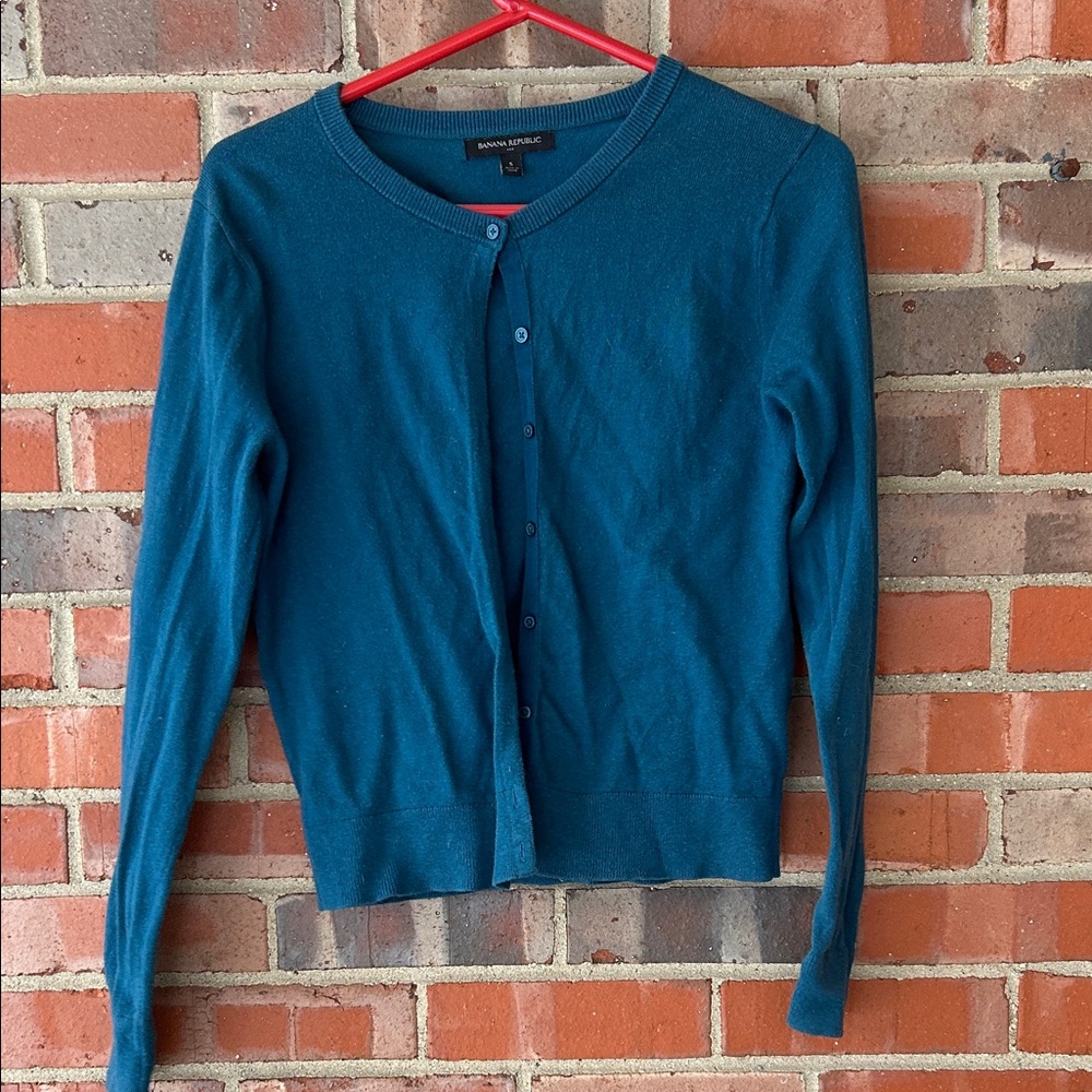 Banana Republic Teal Cardigan S
